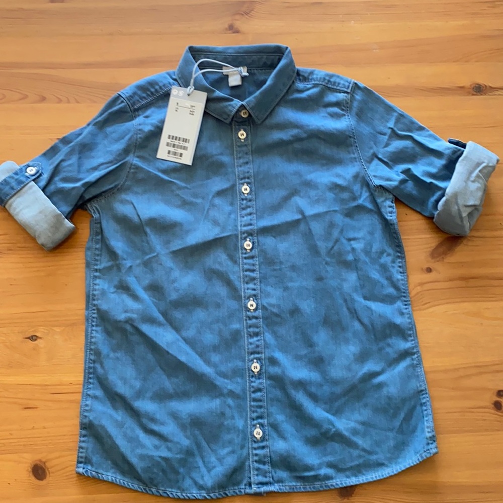 COS Denim Boys button up shirt size 6-8